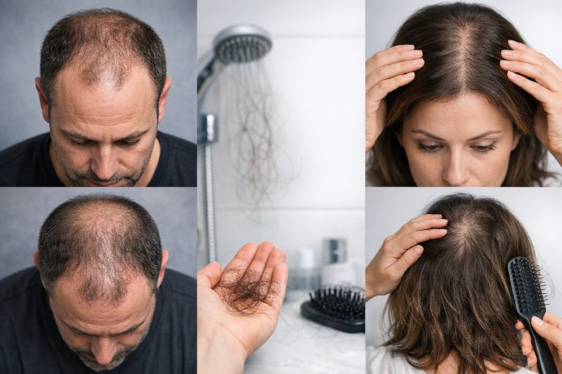 האם יש הבדל בין התקרחות גברית ונשית?